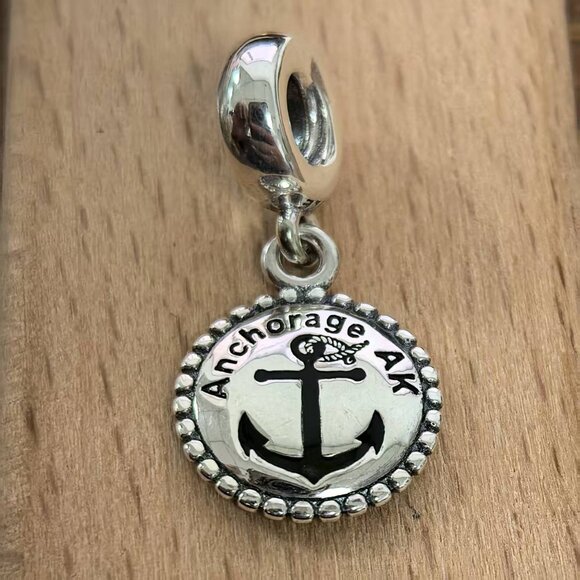 Pandora Anchorage AK Exclusive Charm Pendant, S925 Silver Bracelets - Picture 1 of 4